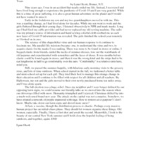 Lynn’s essay – Nine Extra Years